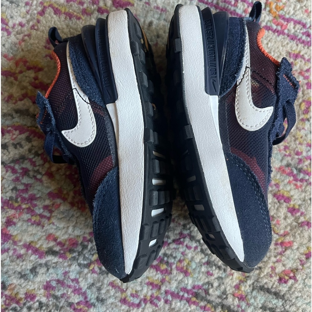 Blue White and Orange Toddler Nike